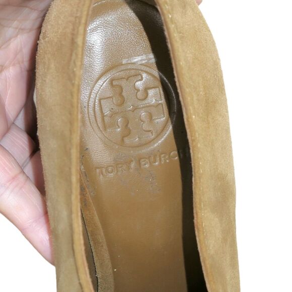 TORY BURCH Sz 9M High Heel 219313 Light Tan  Suede Ankle Booties $375 Retail EUC - Picture 9 of 13